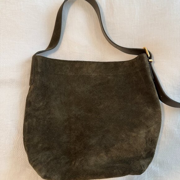 The Essential Medium Bucket Tote in Aged Olive - Picture 1 of 6